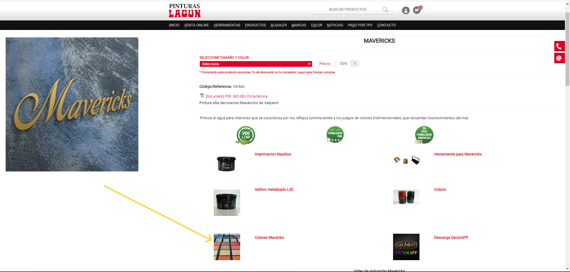 Enlace a colores Mavericks